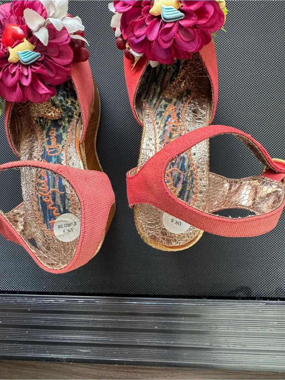 Irregular Choice French Villa Wedge Platform Sandals EU38